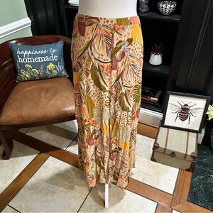 Versona Tropical Print Maxi Skirt Size Large NWT